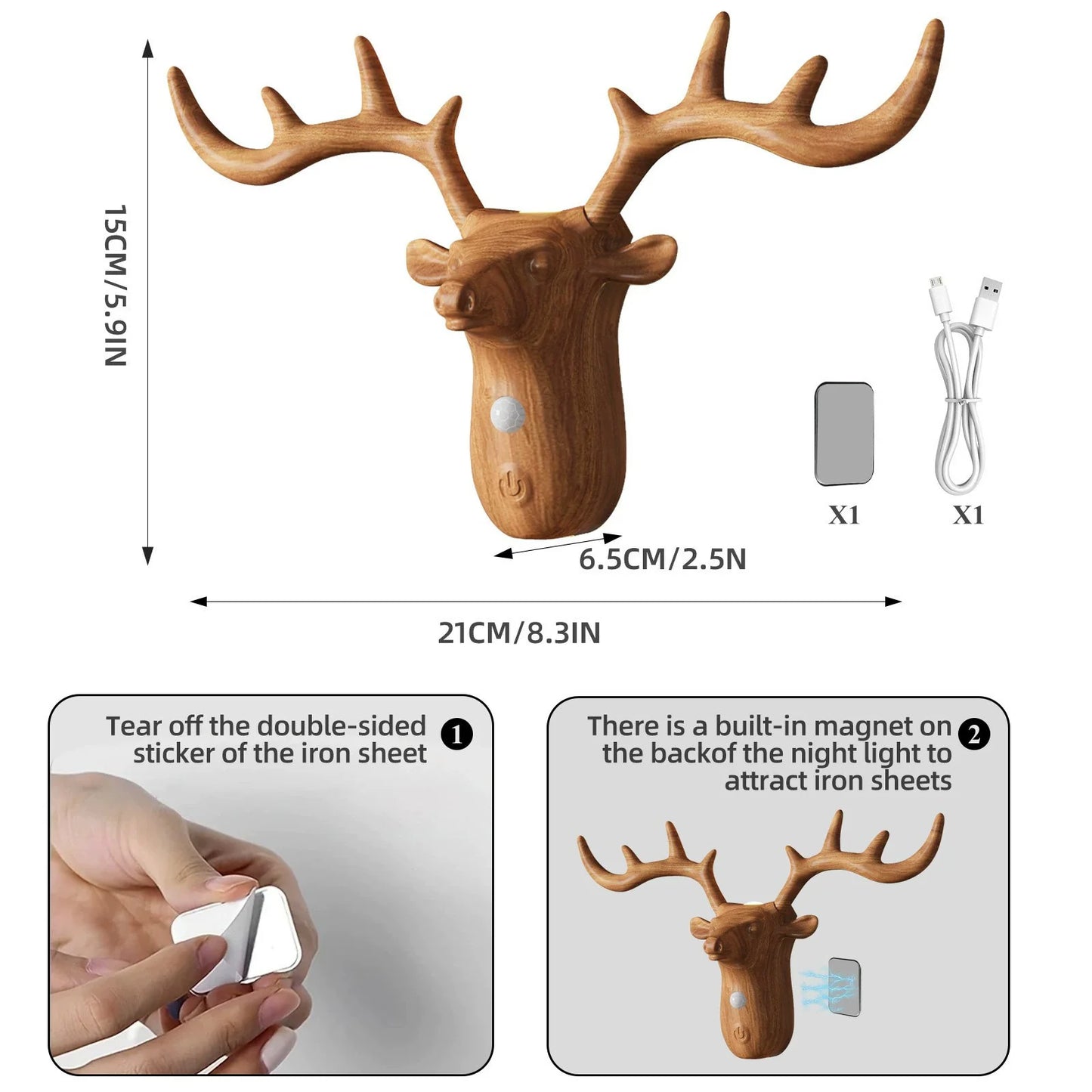 Wireless LED Sensor Night Light Rechargeable Wall Lamp