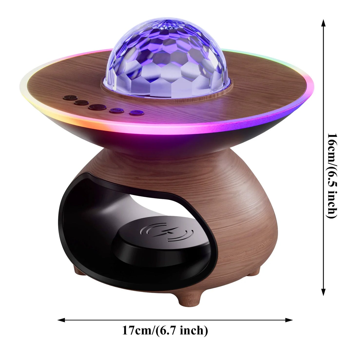 Colorful LED Wireless Charging Table Lamp