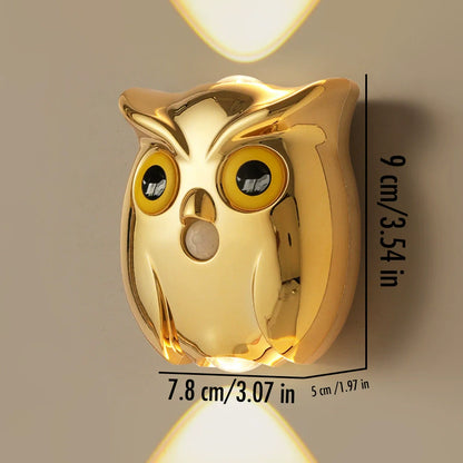 Smart Owl Nightlight Wall Lamp with Motion Sensor