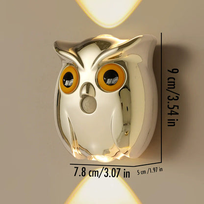 Smart Owl Nightlight Wall Lamp with Motion Sensor