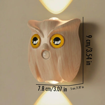 Smart Owl Nightlight Wall Lamp with Motion Sensor