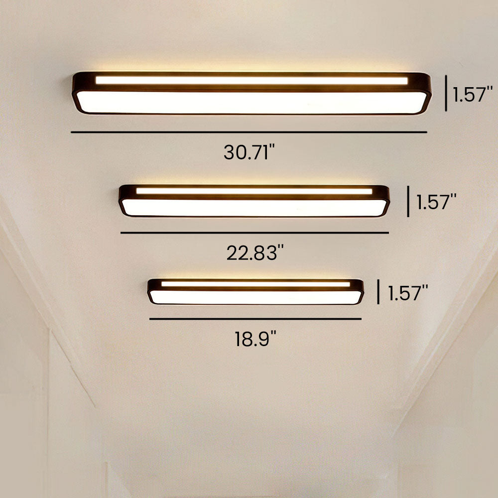 Slim Iron and Acrylic LED Ceiling Light