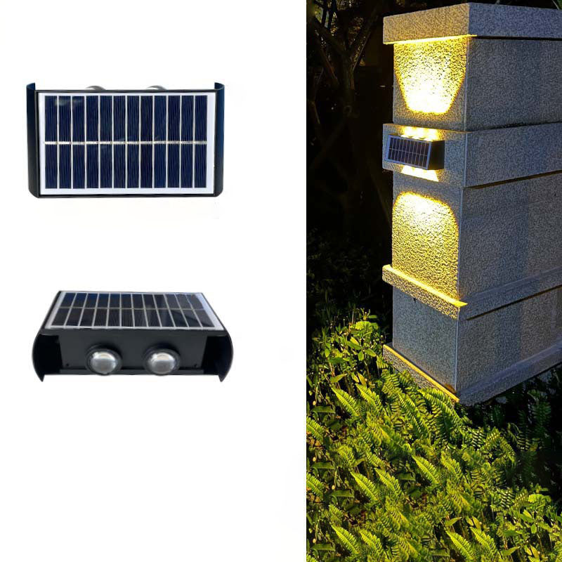 Outdoor Solar LED Wall Light Waterproof Rectangular Lamp
