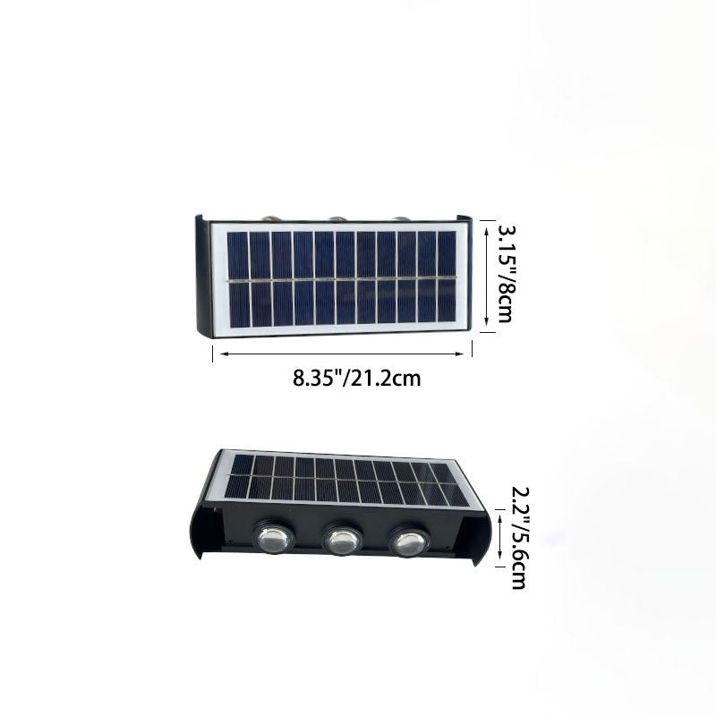 Outdoor Solar LED Wall Light Waterproof Rectangular Lamp