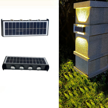 Outdoor Solar LED Wall Light Waterproof Rectangular Lamp