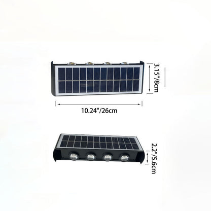 Outdoor Solar LED Wall Light Waterproof Rectangular Lamp