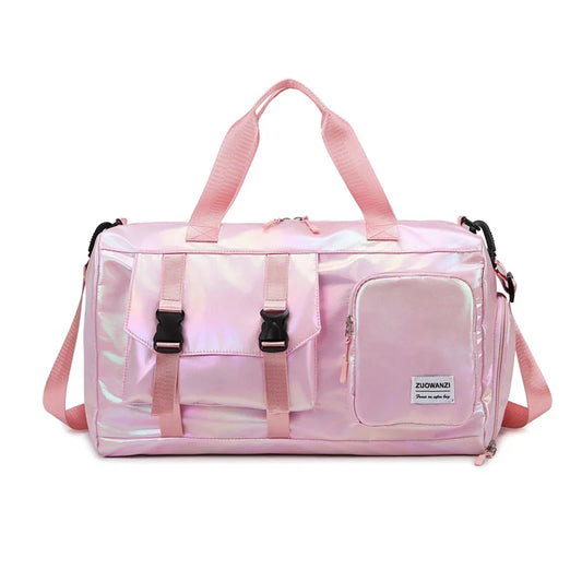 Spacious Holographic Weekend Travel Bag with Shoe Pocket - Befez