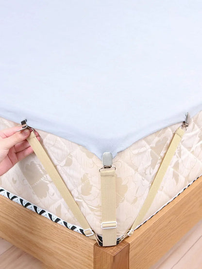 Easy Fit Bed Sheet Straps 4-Pack Adjustable Holders