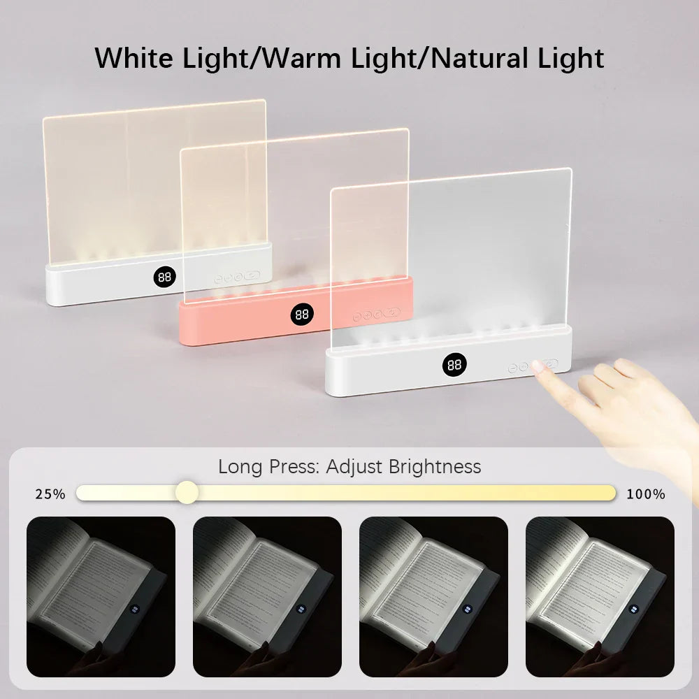 Compact LED Reading Light Bookmark Clip