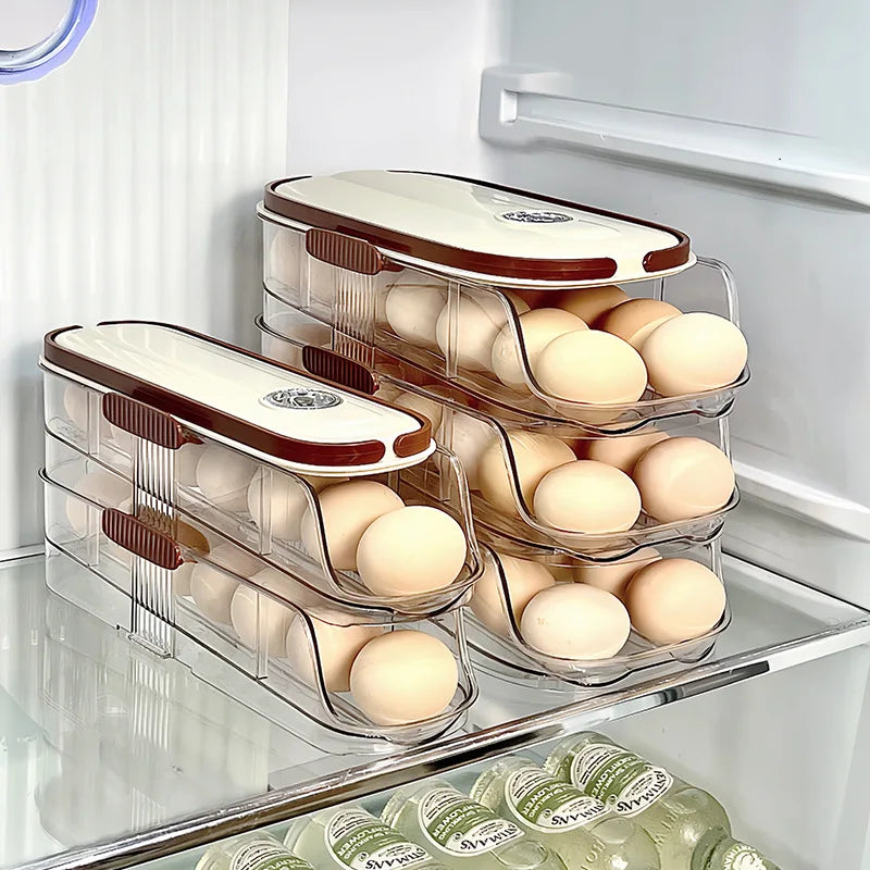 Clear Stackable Egg Tray for Fridge Storage