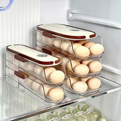 Clear Stackable Egg Tray for Fridge Storage