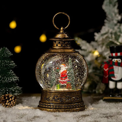 Classic Snow Globe Lamp with LED & Music Box