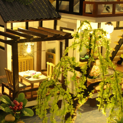 Mini Wooden 3D House Kit for DIY Craft Lovers
