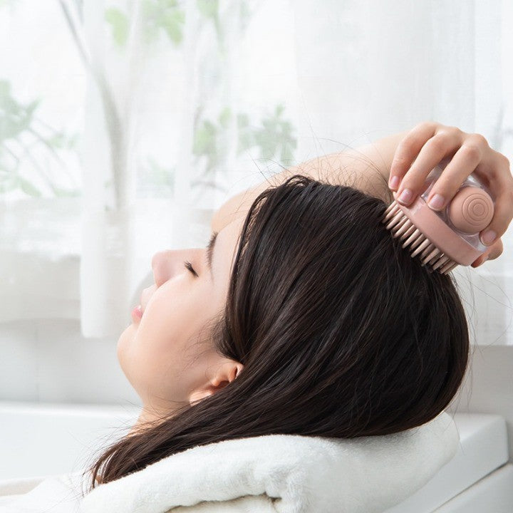 Easy Clean Hair Brush Massager Shampoo Dispenser