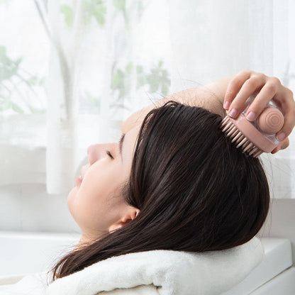 Easy Clean Hair Brush Massager Shampoo Dispenser