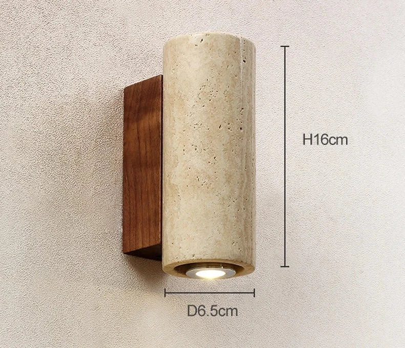 Natural Stone LED Wall Light Fixture
