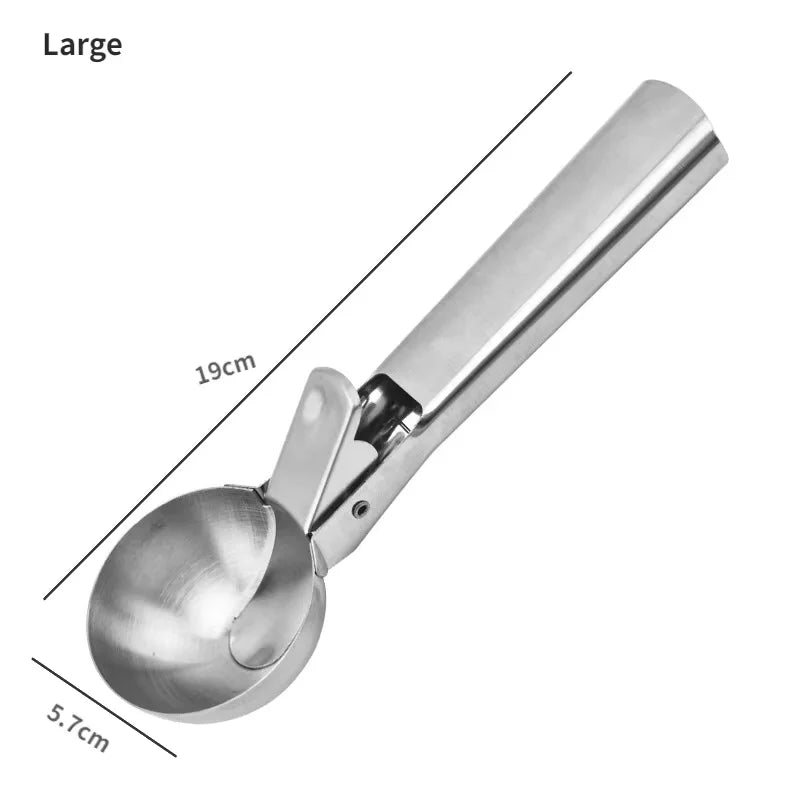 Durable Stainless Steel Ice Cream Scoop with Easy Grip