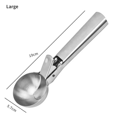 Durable Stainless Steel Ice Cream Scoop with Easy Grip