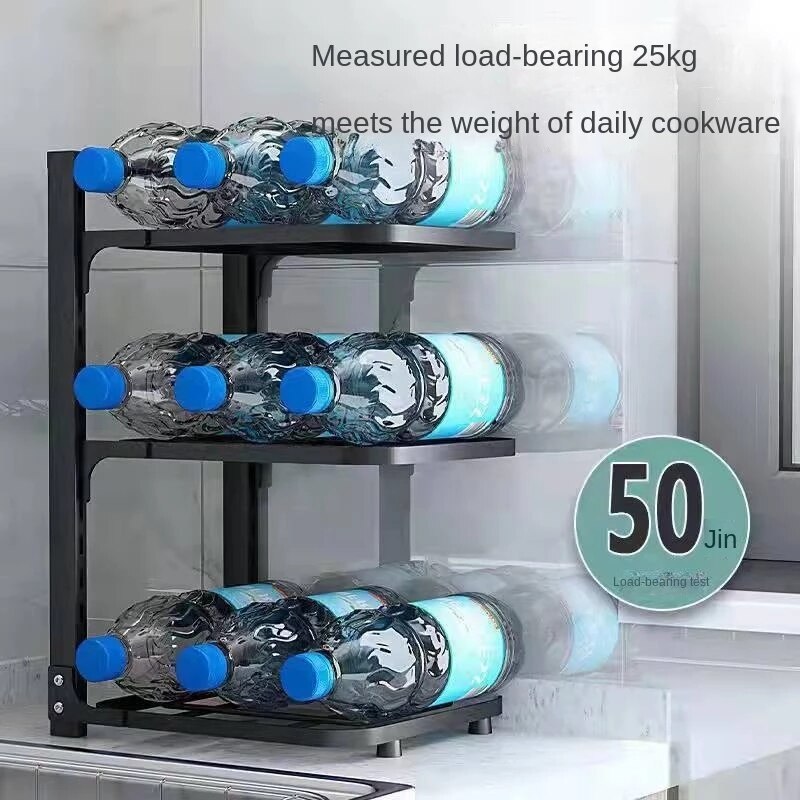 Space Saving Collapsible Tiered Corner Shelf