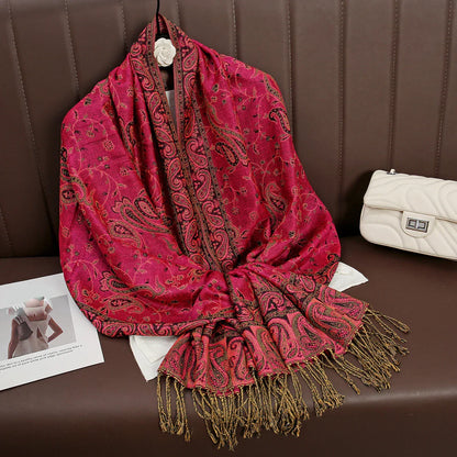 Soft Cashmere Women's Scarf Luxury Warm Print