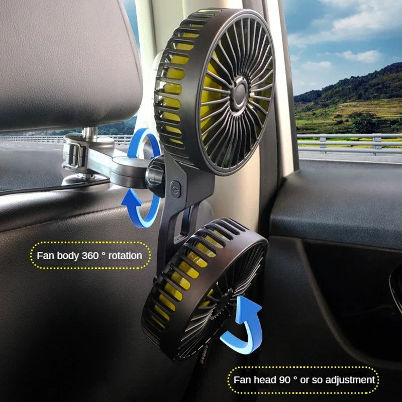 Compact Car Vent Cooler Fan with USB Charging - Befez