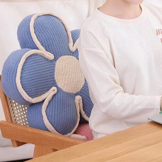 Soft Pink Floral Pillow Cushion