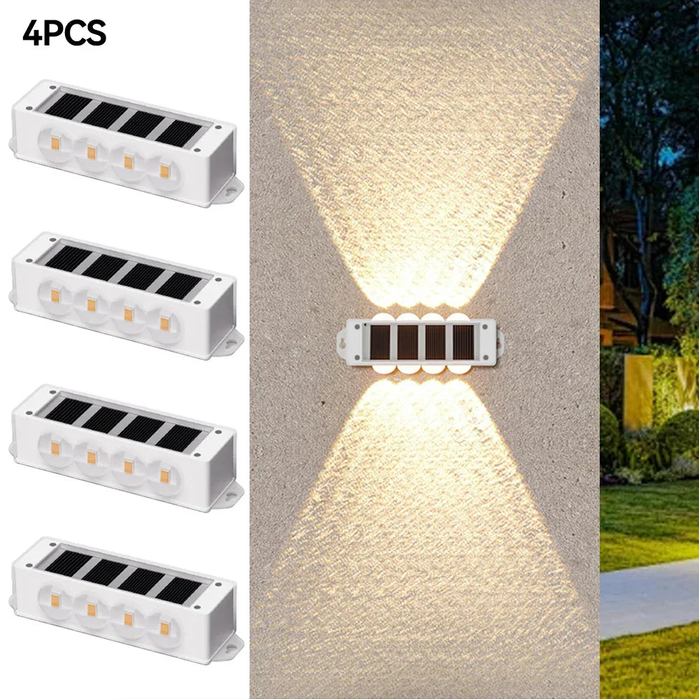 Outdoor Solar Powered Wall Lamp Warm White Waterproof - Befez