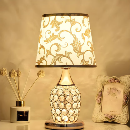Stylish Crystal Glass Table Lamp with LED Touch Control