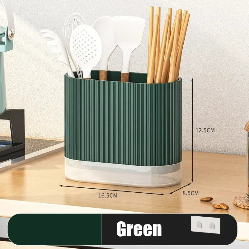 Space Saving Kitchen Cutlery Holder with Drain Tray - Befez