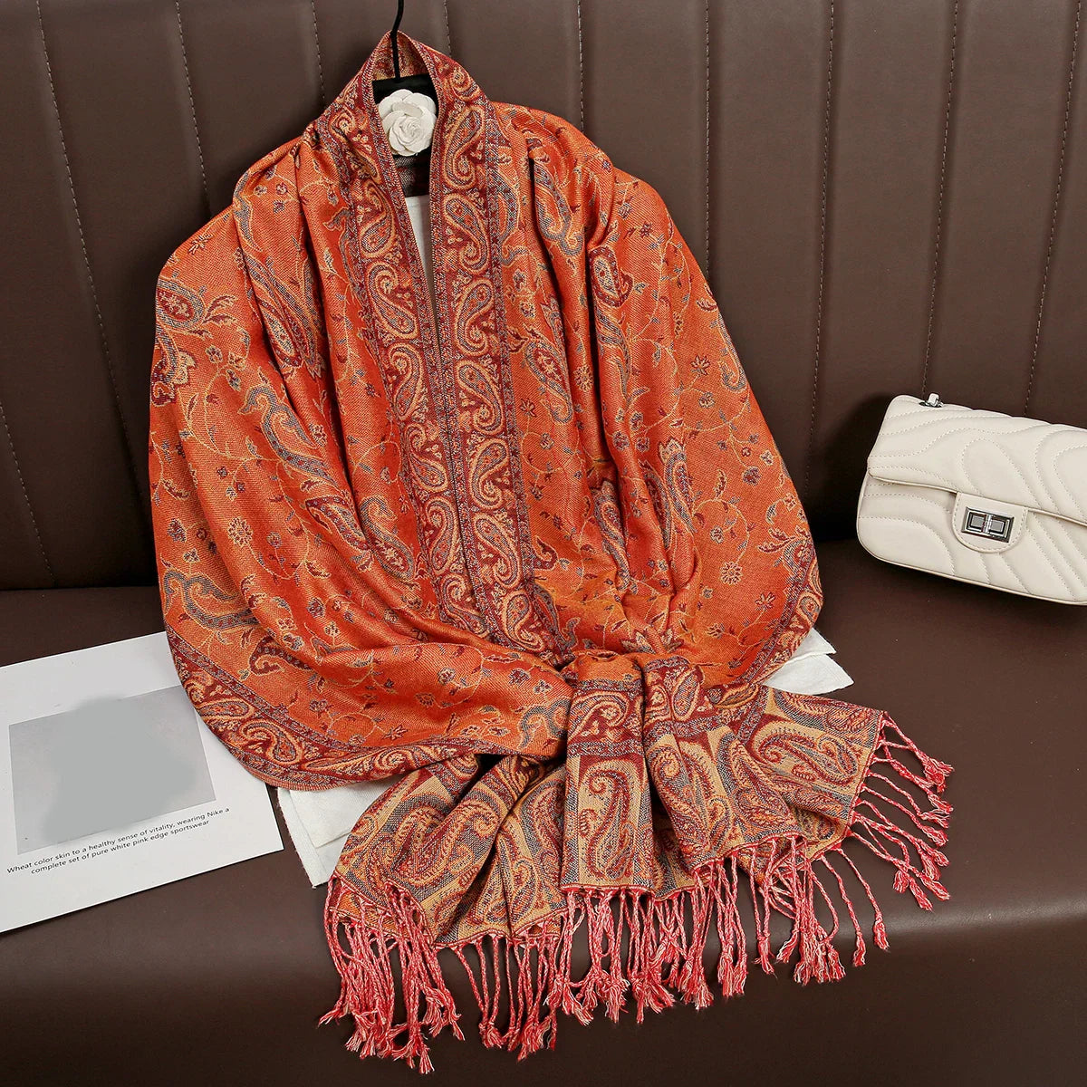 Soft Cashmere Women's Scarf Luxury Warm Print
