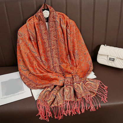 Soft Cashmere Women's Scarf Luxury Warm Print