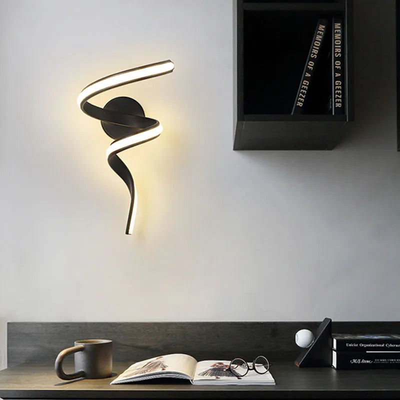 Simple LED Wall Light | Energy Saving Spiral Sconce - Befez