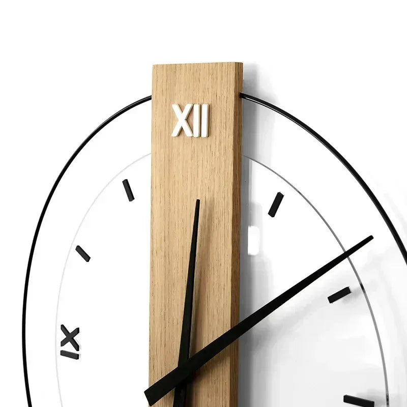 Quiet Wooden Wall Clock with Smooth Mechanism - Befez