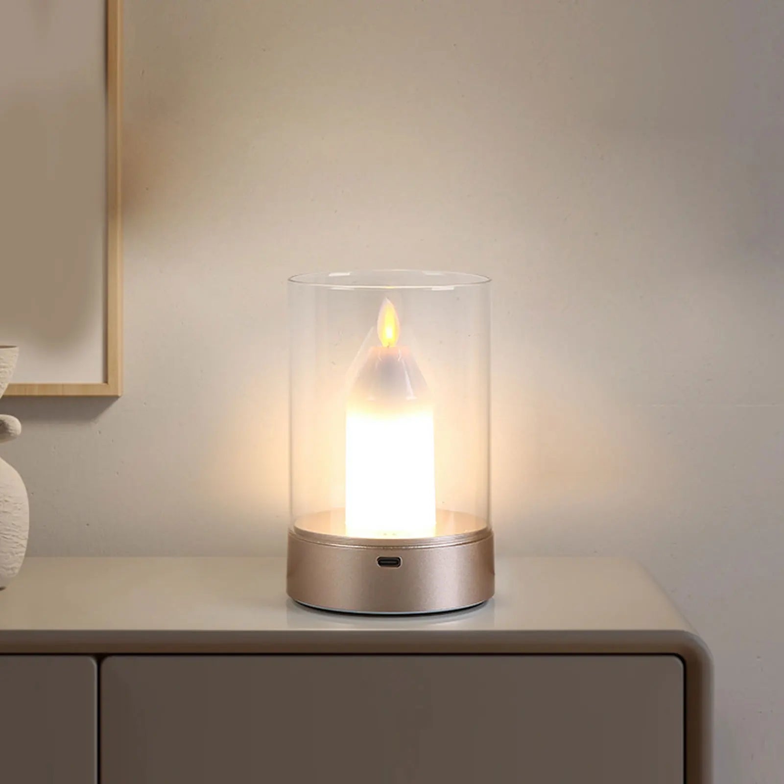 Smart LED Candle with Dimmer and USB Charging - Befez
