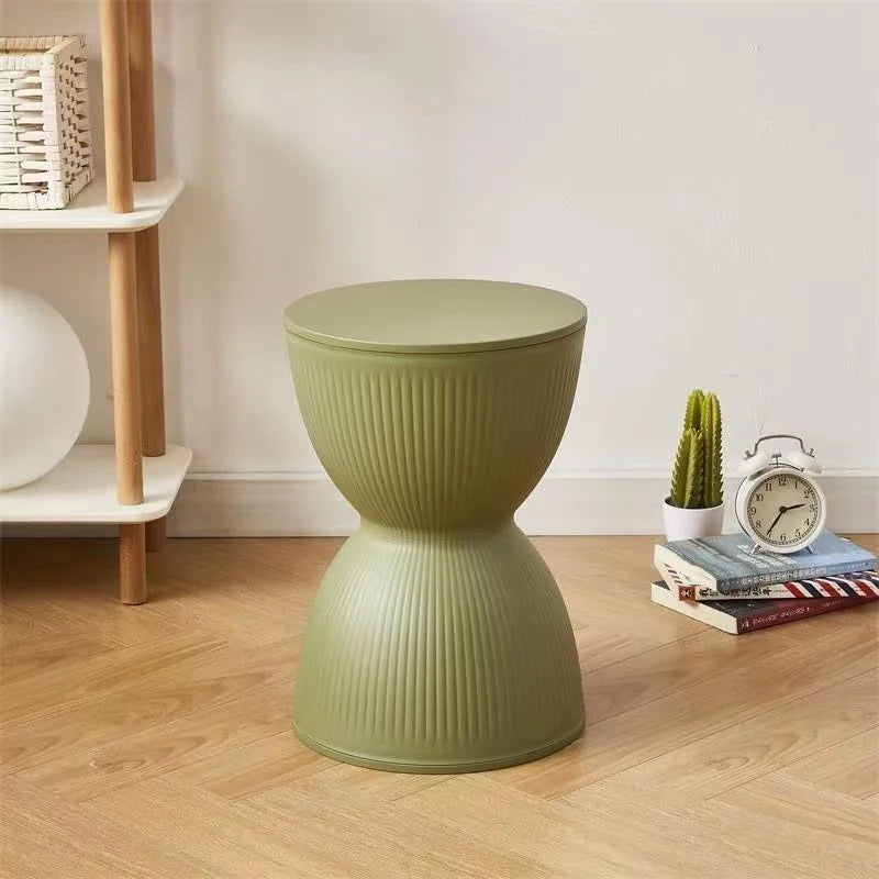 Modern Slim Side Table with Unique Hourglass Shape