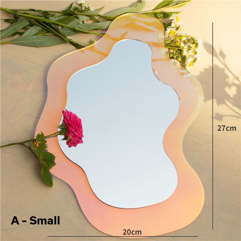 Decorative Glass Floral Wall Mirror