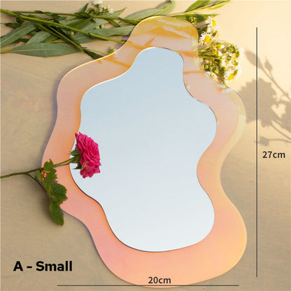 Decorative Glass Floral Wall Mirror