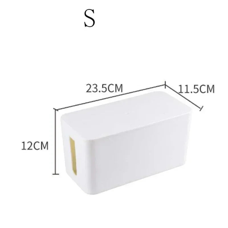 Cable Management Box with Lid and Socket Organizer