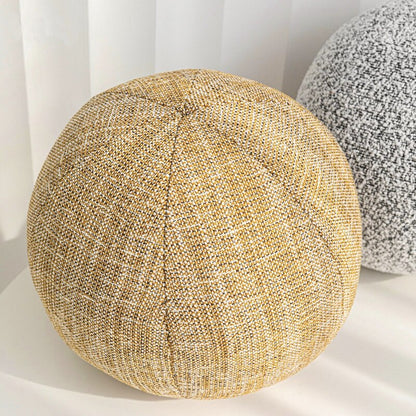 Round Woven Decor Pillow