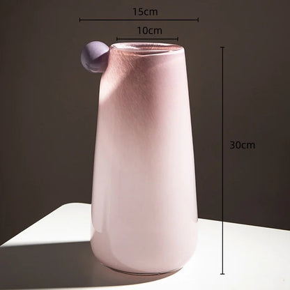 Round Clear Decorative Vase