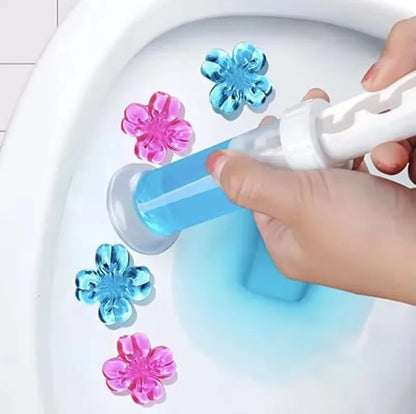 Fresh Bathroom Gel Flowers with Antibacterial Cleanser