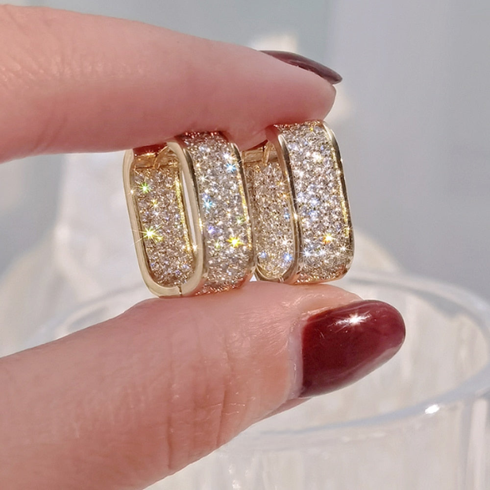 Simple Korean hoop earrings