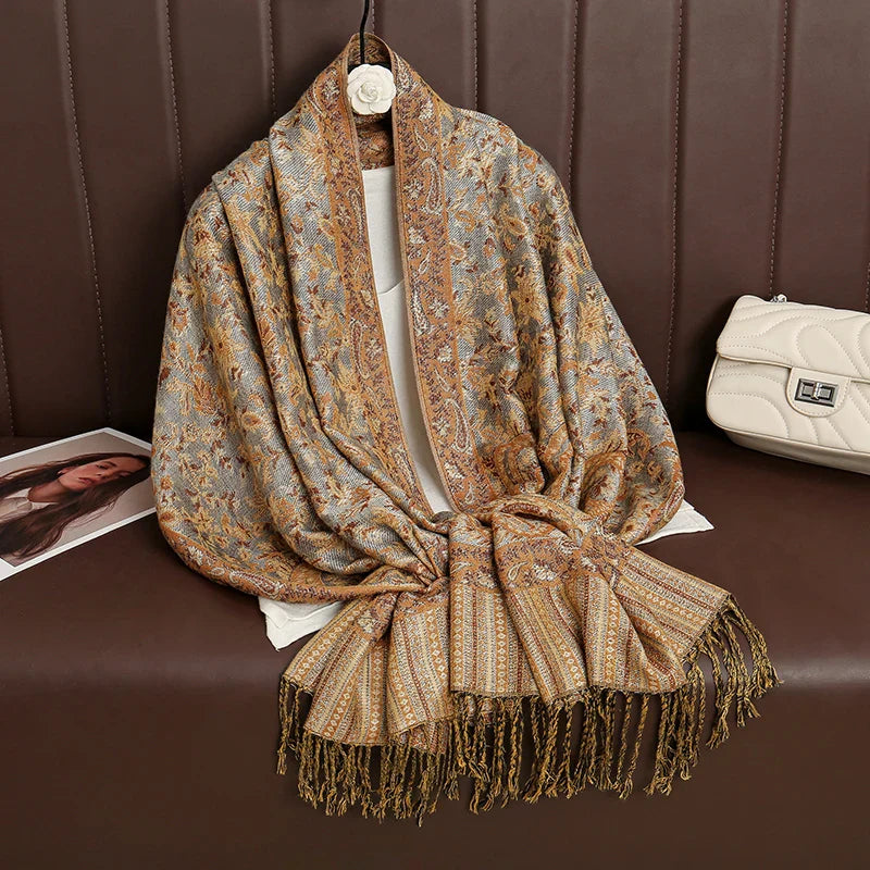 Soft Cashmere Women's Scarf Luxury Warm Print
