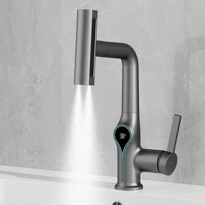 Modern Sink Faucet with LED Temperature Control