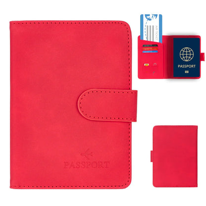 Premium RFID Passport Holder in Genuine Leather Style