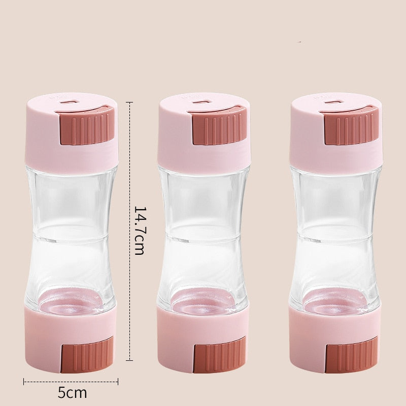 Airtight Spice Container Twin Dispenser