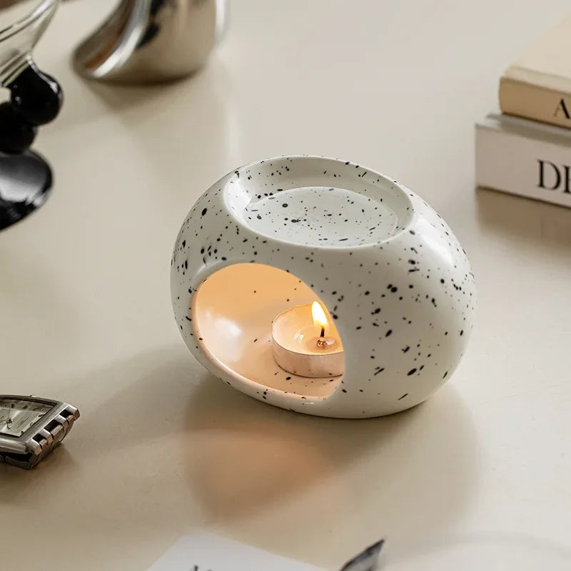 Aroma Essential Oil Black Ceramic Diffuser
