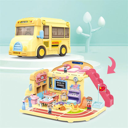 Big School Bus Play House Toy Set