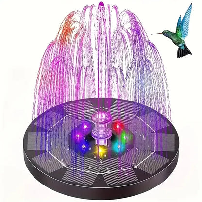 Solar Powered Garden Fountain with RGB Lights