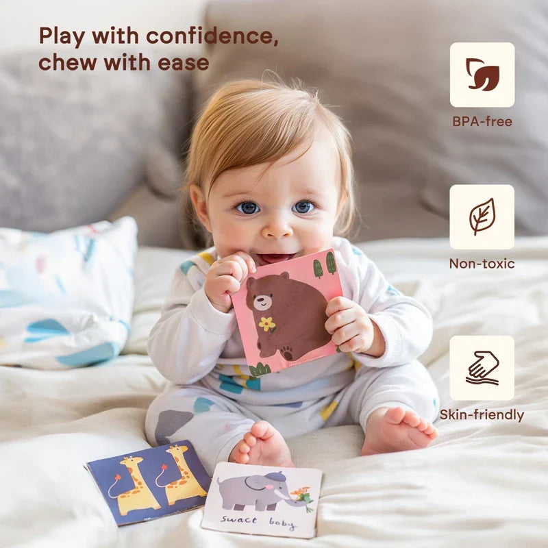 Soft Textured Tissue Box Toy for Baby Development
